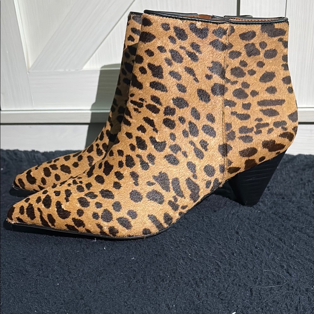 Leopard Print Ankle Boots - Picture 2 of 11